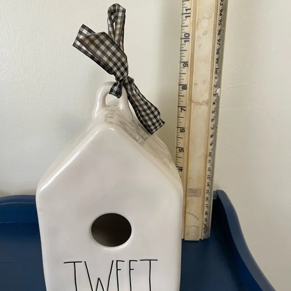 Rae Dunn White Birdhouse with Black Accents - Picture 4 of 4